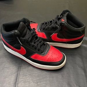 Mens Size 10 Nike Court Vision Mid Red